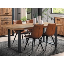 Eettafel LIEZE 200 cm tropix hout met U-poten