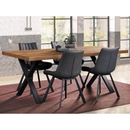 Eettafel LIEZE 200 cm tropix hout met X-poten