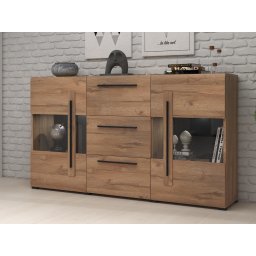 Dressoir TULIO 2 deuren 3 lades grandson oak met led