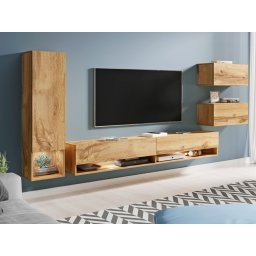 Tv-meubel set AMOS 5 deuren wotan eik