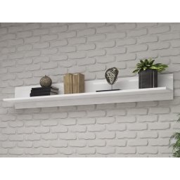 Wandplank TULIO 160 cm wit/hoogglans wit