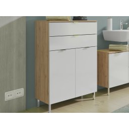 Commode MANAU 2 deuren en 2 lades grandson eik/wit