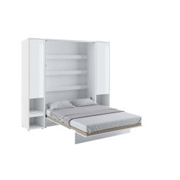 Opklapbed CONCEPTION PRO 140x200 cm wit/hoogglans wit (verticaal) met kasten