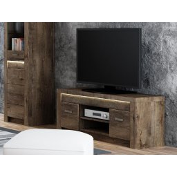 Tv-meubel INDY 2 deuren donkere es