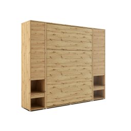 Opklapbed CONCEPTION PRO 140x200 cm artisan eik (verticaal) met kasten
