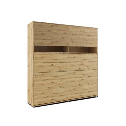 Opklapbed CONCEPTION PRO 120x200 cm artisan eik (horizontaal) met opzetkast