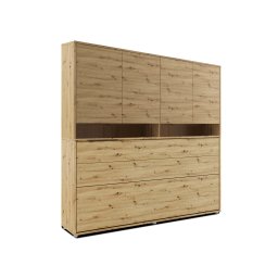 Opklapbed CONCEPTION PRO 90x200 cm artisan eik (horizontaal) met opzetkast