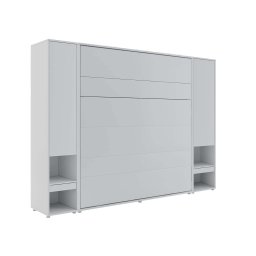 Opklapbed CONCEPTION PRO 180x200 cm mat grijs (verticaal) met kasten