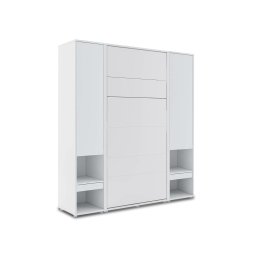 Opklapbed CONCEPTION PRO 90x200 cm mat wit (verticaal) met kasten