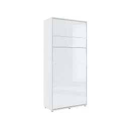 Opklapbed CONCEPTION PRO 90x200 cm wit/glanzend wit (verticaal)