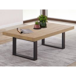 Salontafel LIEZE 130 cm franse eik met U-poten