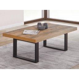Salontafel LIEZE 130 cm tropix hout met U-poten