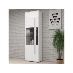 Kolomkast TULIO 1 deur wit/hoogglans wit