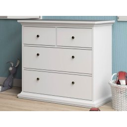 Dressoir PARISA 4 lades wit