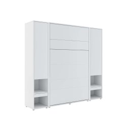Opklapbed CONCEPTION PRO 120x200 cm mat wit (verticaal) met kasten
