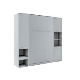 Opklapbed CONCEPTION 120x200 cm mat grijs (verticaal) met kasten