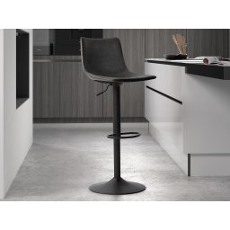 Barkruk TREVOR 61>83 cm zwart