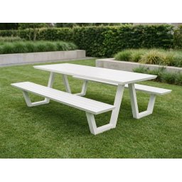 Picknicktafel BOLERO 240 cm aluminium wit