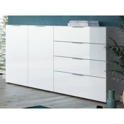 Dressoir OAKLAIR 2 deuren en 4 lades wit