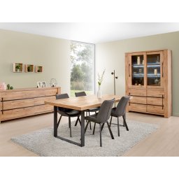 Complete eetkamer OTTIZ 200 cm scarlet eik