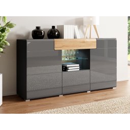 Dressoir TORERO 3 deuren 1 lade grandson eik/antraciet