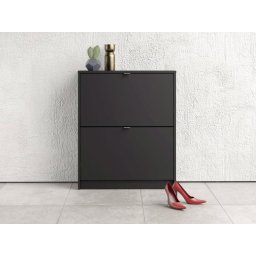 Schoenenkast SHANA 2 deuren mat zwart