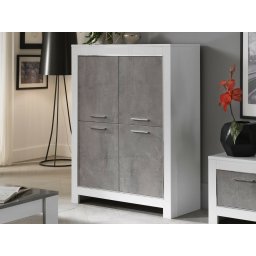 Bar MADONNA 4 deuren hoogglans wit/hoogglans beton