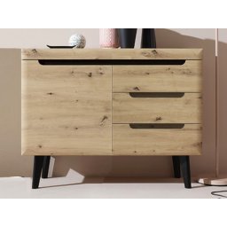 Dressoir NORDO 1 deur 3 lades artisan eik