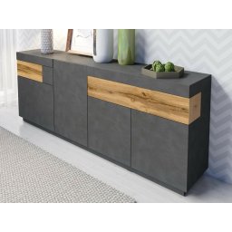 Dressoir SILAC 4 deuren 2 lades matera/wotan eik