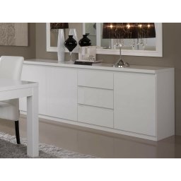 Dressoir ROMEO 3 deuren en 3 lades hoogglans wit