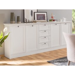 Dressoir LANDO 4 deuren 4 lades wit