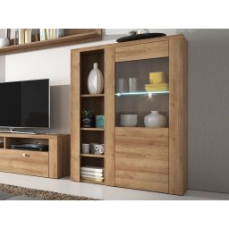 Hoge commode LARZAC 1 deur eik rivera