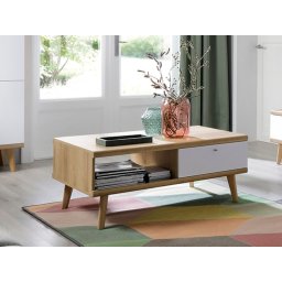 Salontafel PROMI 107 cm eik riviera/wit