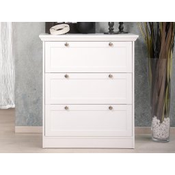 Commode LANDO 3 lades wit
