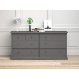 Dressoir PARISA 8 lades donkergrijs