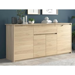 Dressoir WENZABIA 4 deuren en 1 lade dakota eik
