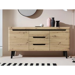 Dressoir NORDO 2 deuren 3 lades artisan eik