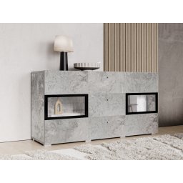 Commode BABEL 2 deuren en 3 lades beton