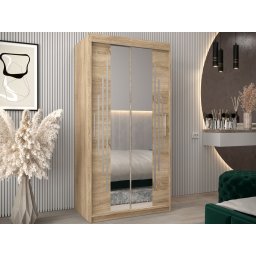 Kast YORKSHIRE 2 schuifdeuren 100 cm sonoma