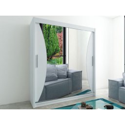 Kast MONACORNE 2 schuifdeuren 180 cm wit
