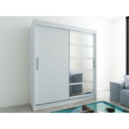 Kast ROMANE 2 schuifdeuren 200 cm wit