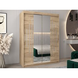 Kast YORKSHIRE 2 schuifdeuren 150 cm sonoma