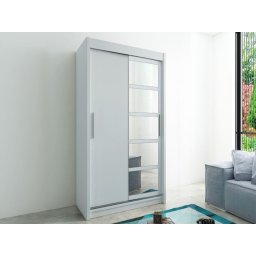 Kast ROMANE 2 schuifdeuren 100 cm wit