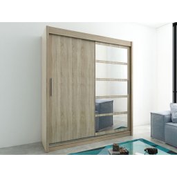 Kast ROMANE 2 schuifdeuren 200 cm sonoma