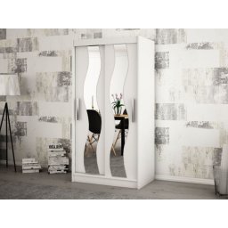 Kast SEWITE 2 schuifdeuren 120 cm wit