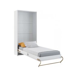 Opklapbed CONCEPTION 90x200 cm wit/hoogglans wit (verticaal)