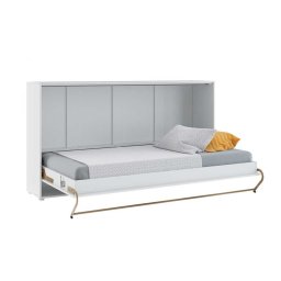 Opklapbed CONCEPTION 90x200 cm mat wit (horizontaal)