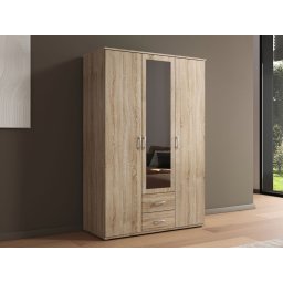 Kast TWIST 3 deuren 2 lades met spiegel sonoma
