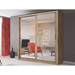 Kast ARTERA 2 schuifdeuren shetland eik met spiegel