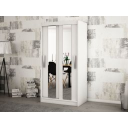 Kast POLETTE 2 schuifdeuren 120 cm wit